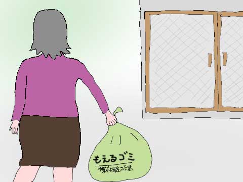 ゴミ出しのイラスト