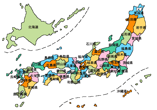 全国の弘法大師空海伝説の日本地図