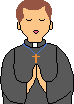 神父が祈るアニメーション