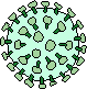新型コロナウイルスアニメーション青－緑