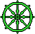 転法輪アイコン－緑