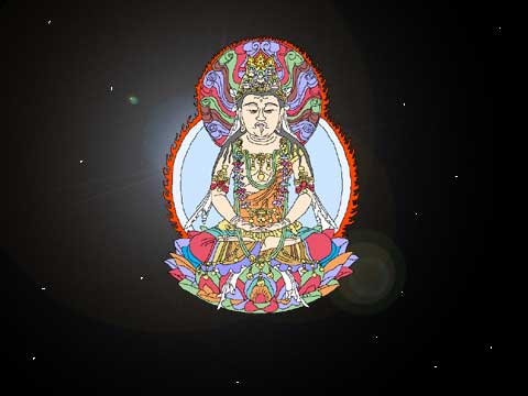 大日如来は宇宙-イラスト