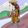玄奘三蔵のイラスト