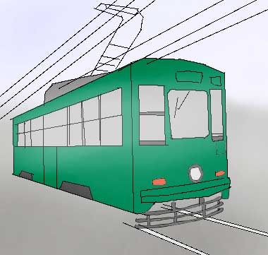 熊本の電車のイラスト
