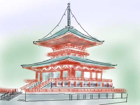 比叡山延暦寺のイラスト