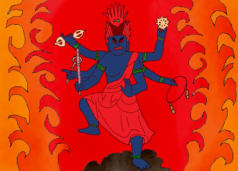 烏枢沙摩明王のイラスト