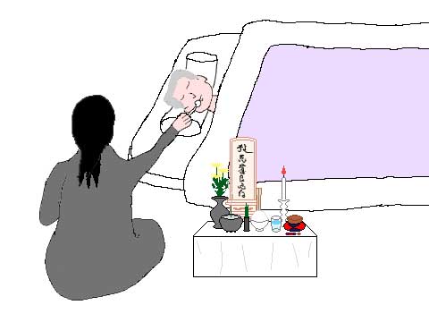 末期の水のイラスト