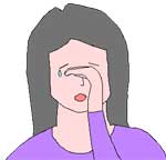 泣いているイラスト