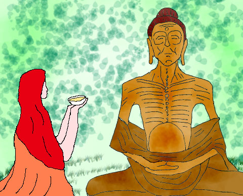 仏教の成就のイラスト