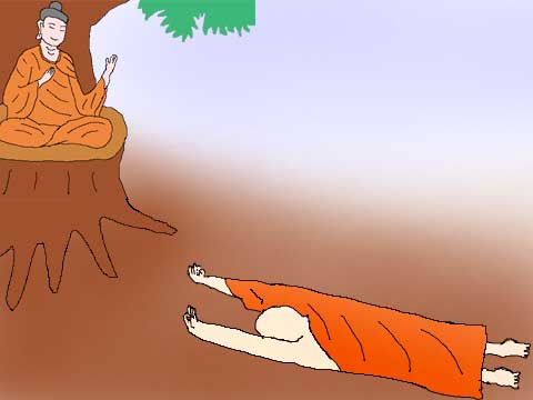 五体投地のイラスト