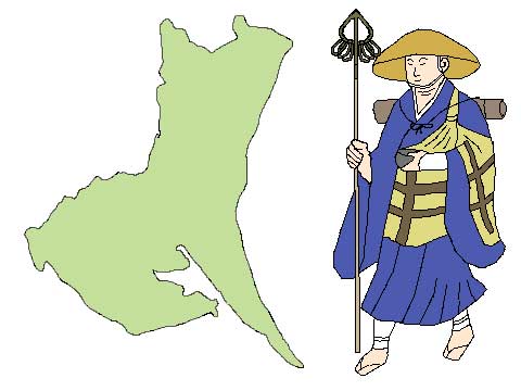 茨城県の弘法大師伝説のイラスト