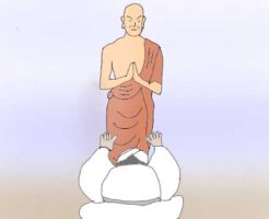 帰命頂礼のイラスト