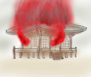 火事のイラスト