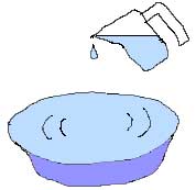 水が一杯のイラスト