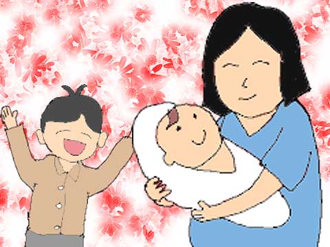 出産のイラスト