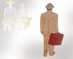 別れのイラスト