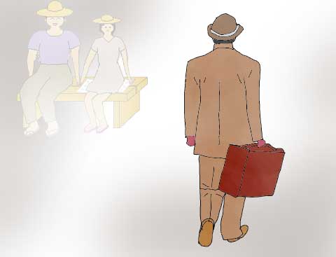 別れのイラスト